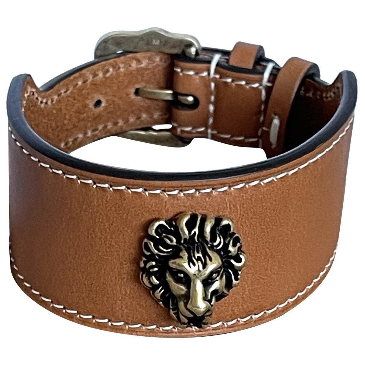 Pre-owned Gucci Leather Bracelet In Brown