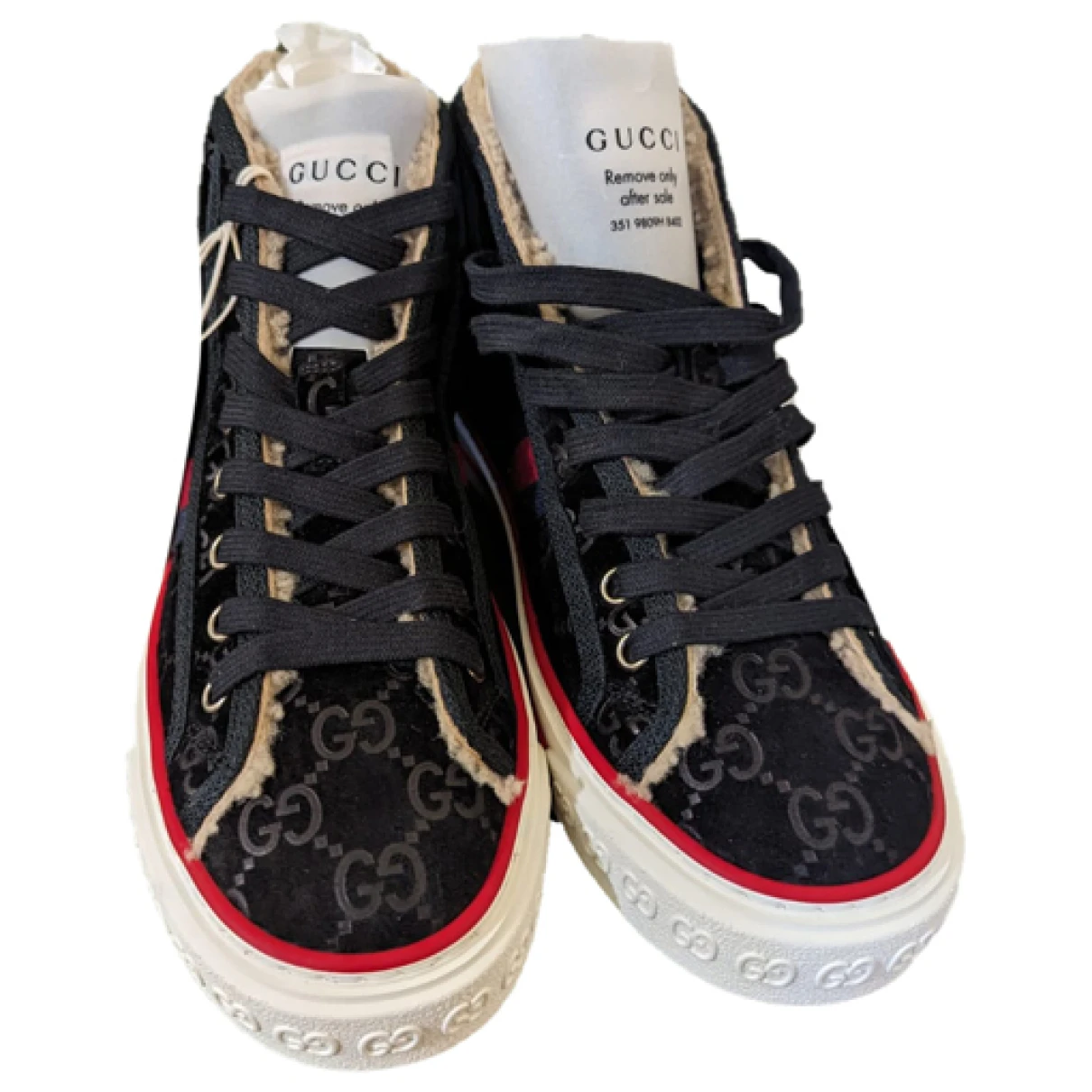 Pre-owned Gucci Tennis 1977 Trainers In Black