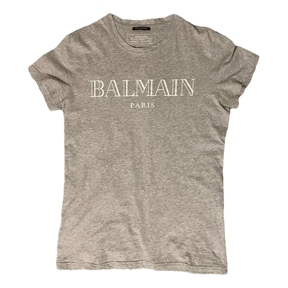 Pre-owned Balmain T-shirt In Grey