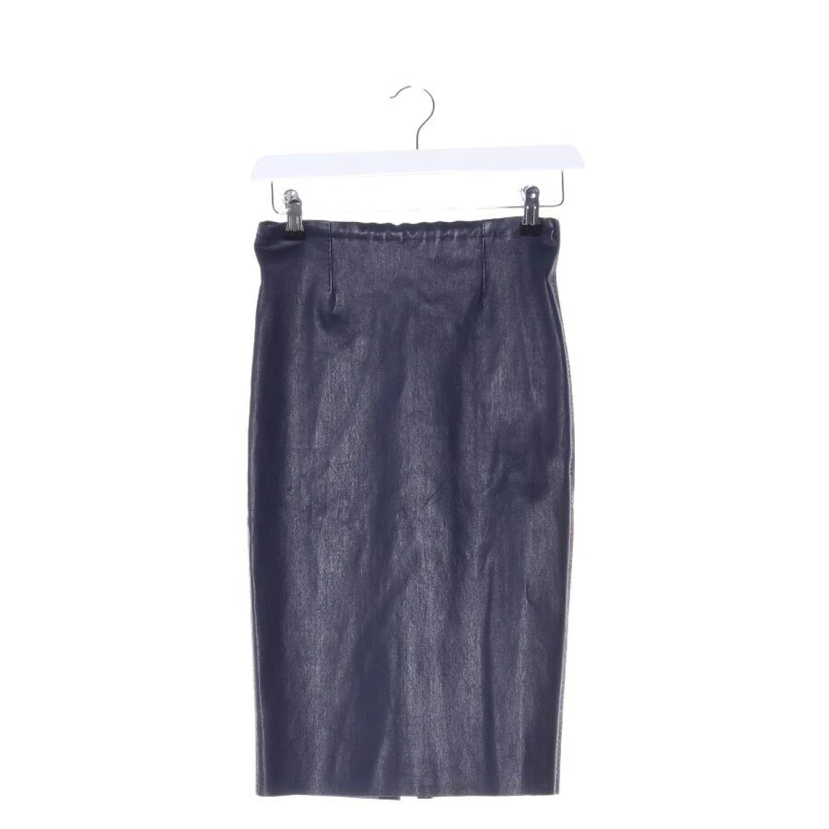 Pre-owned Stouls Leather Skirt In Blue