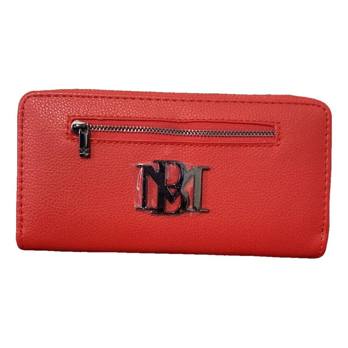 Pre-owned Badgley Mischka Vegan Leather Wallet In Red