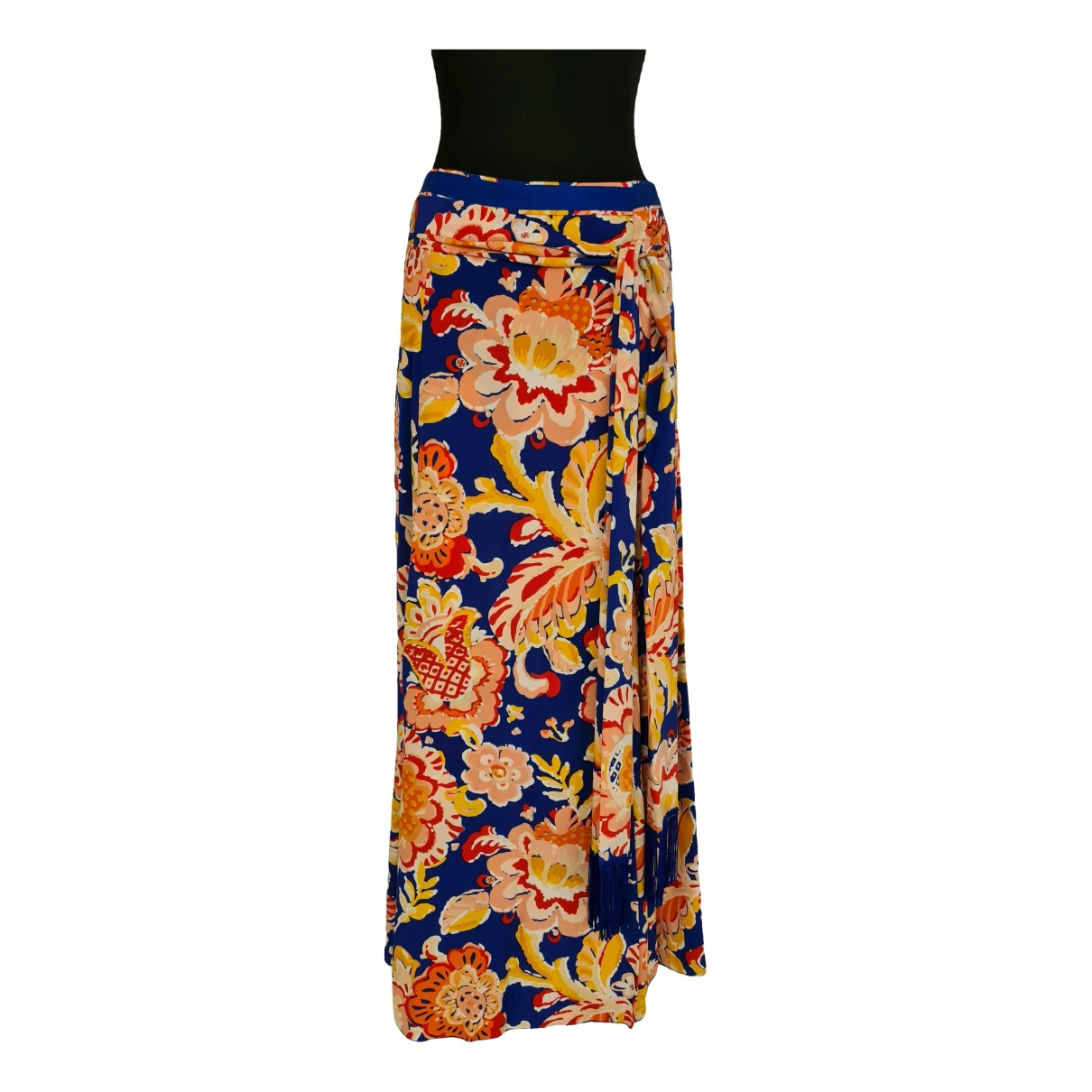 Pre-owned Tory Burch Silk Maxi Skirt In Multicolour
