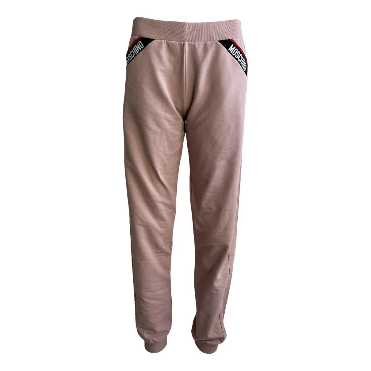 Pre-owned Moschino Trousers In Pink