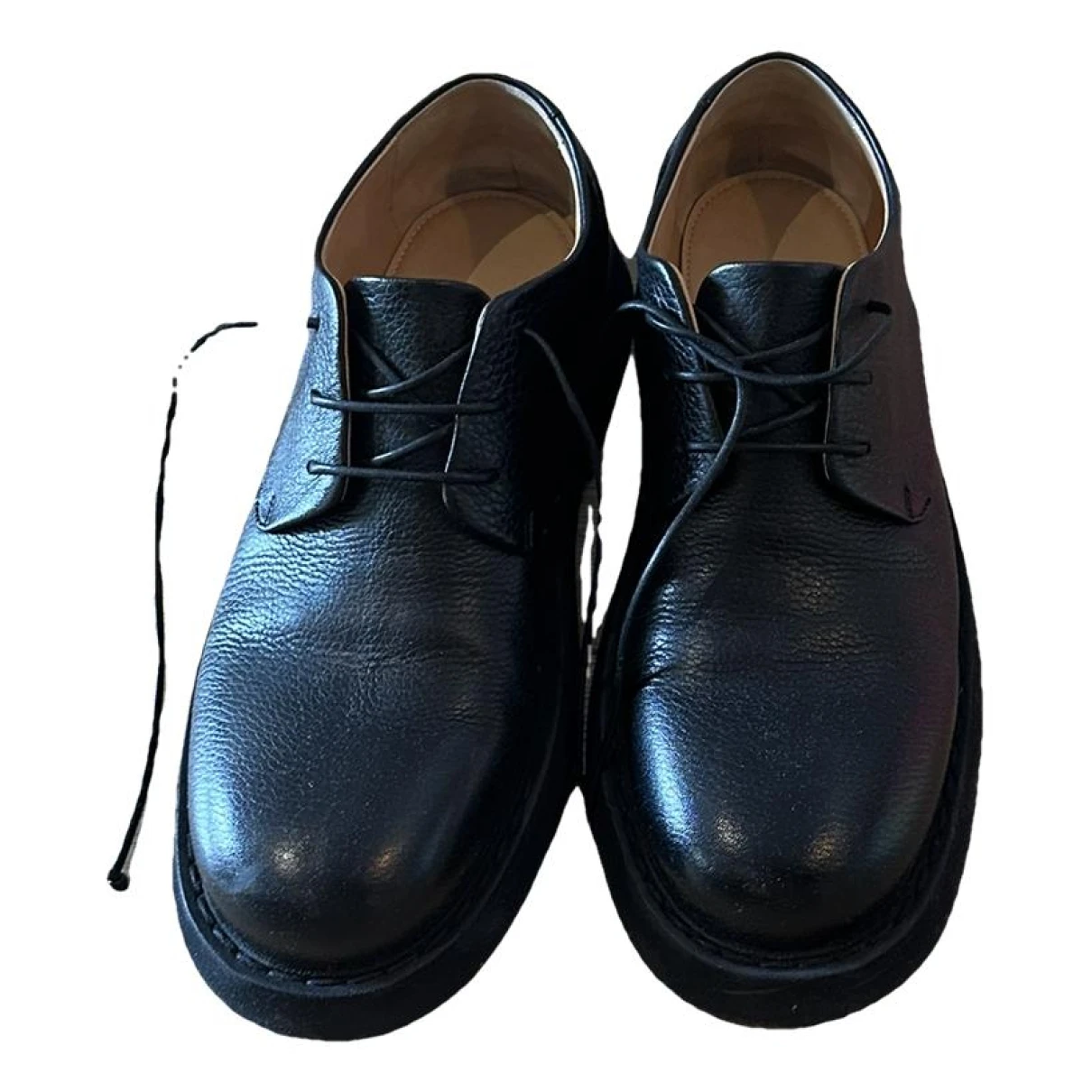 Pre-owned Marsèll Leather Lace Ups In Black