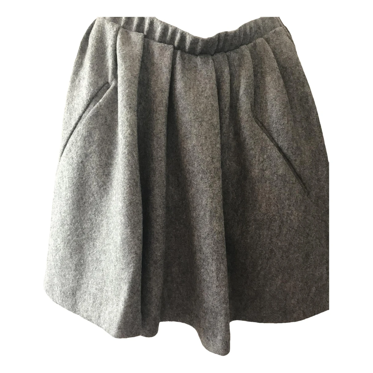 Pre-owned Acne Studios Wool Mini Skirt In Grey