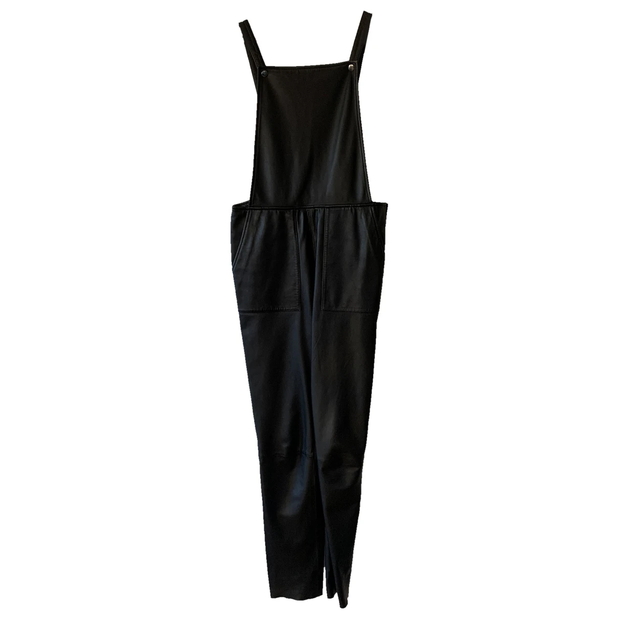 Pre-owned Designers Remix Leather Jumpsuit In Black
