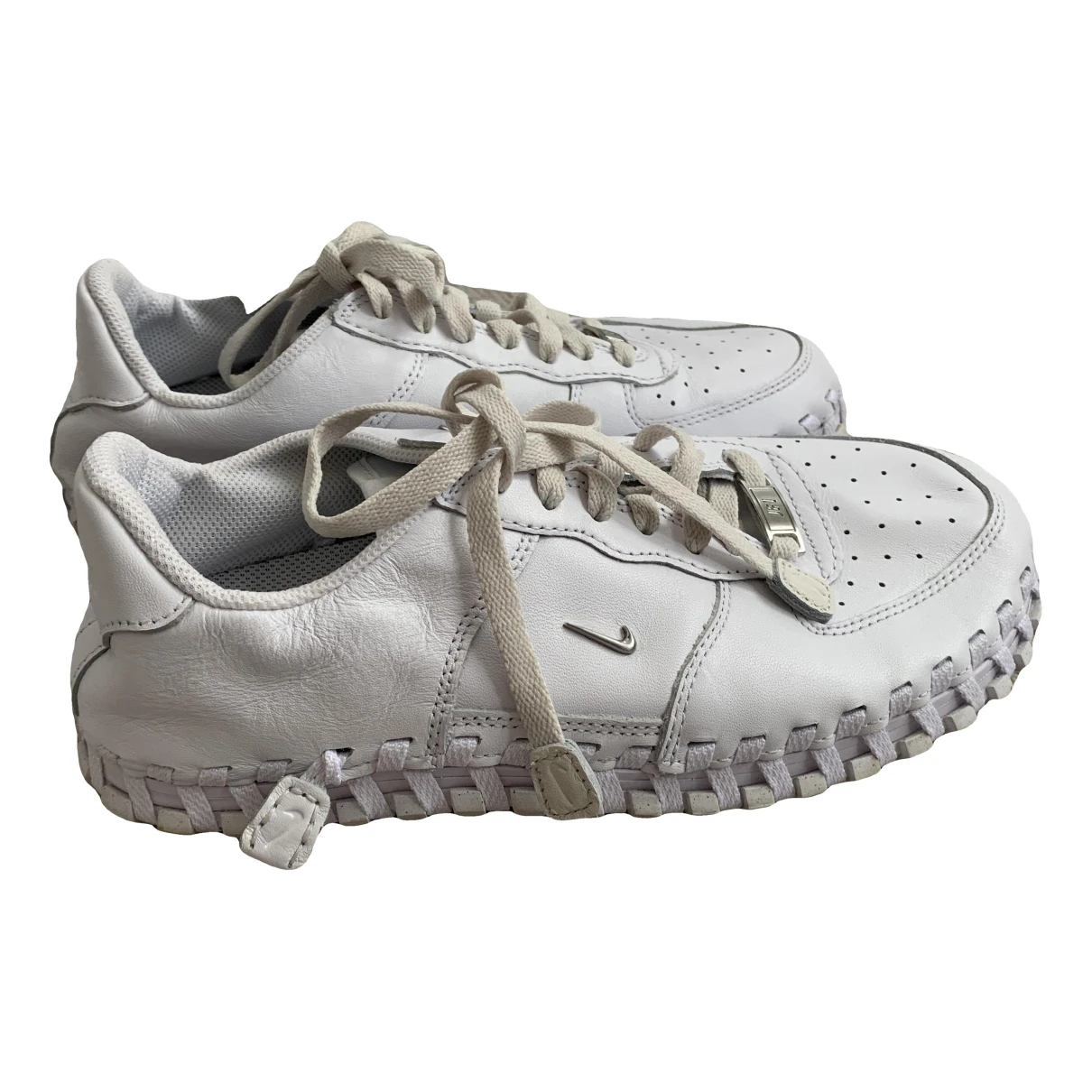 Pre-owned Jacquemus Leather Trainers In White
