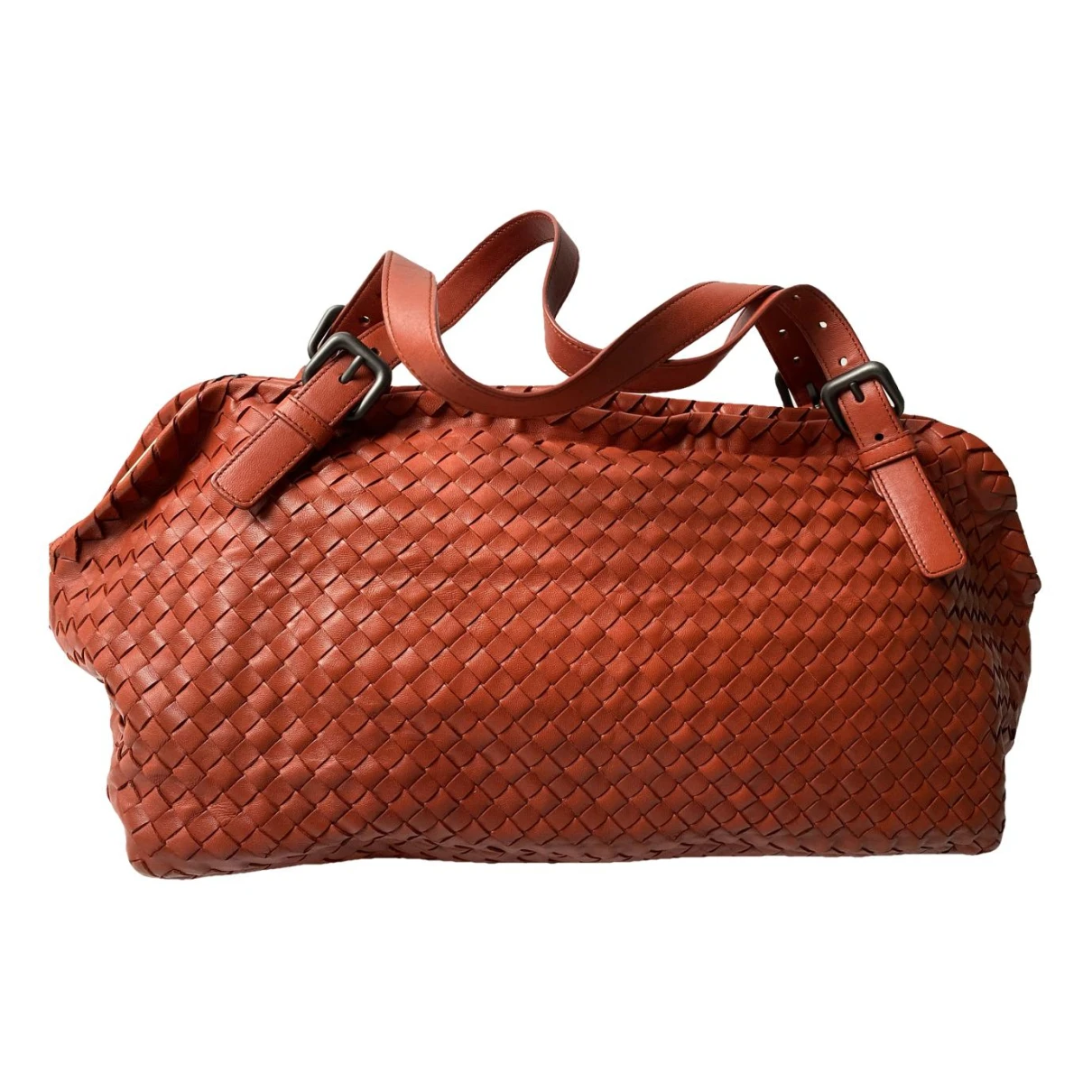 Pre-owned Bottega Veneta Leather Handbag In Orange