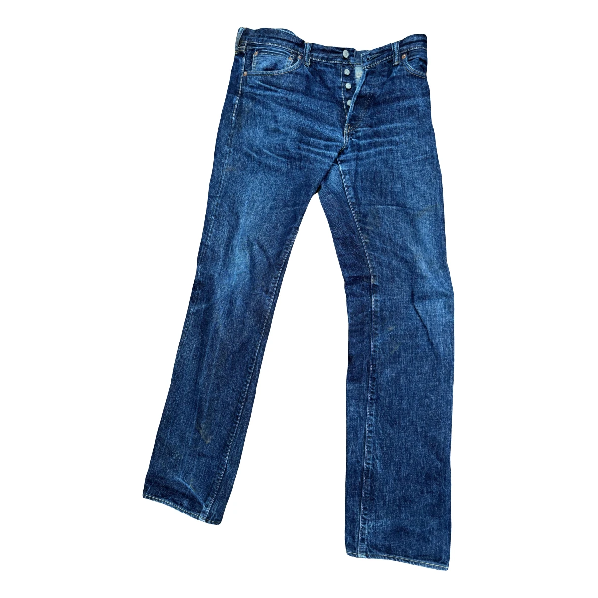 Pre-owned Momotaro Straight Jeans In Blue