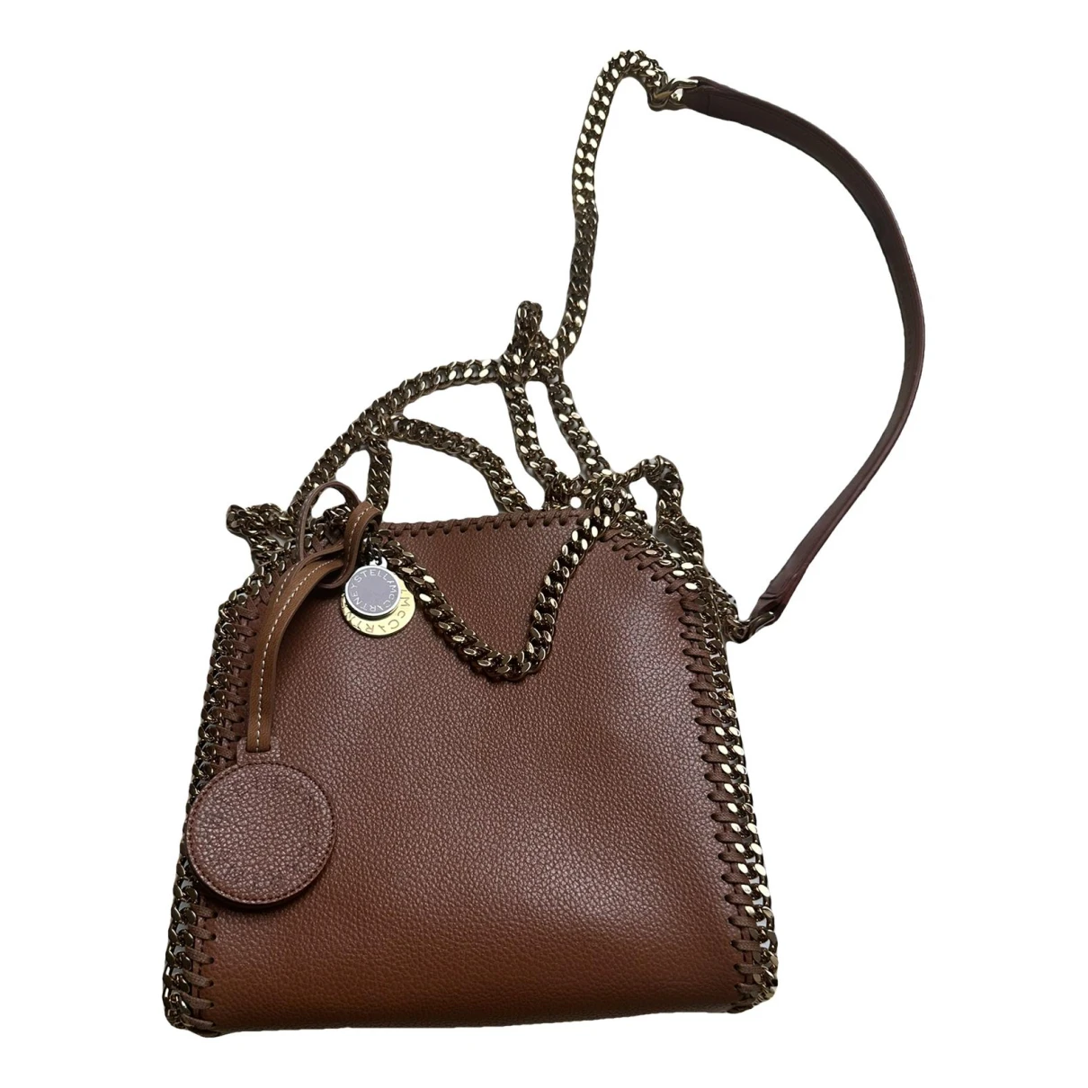 Pre-owned Stella Mccartney Falabella Vegan Leather Handbag In Brown