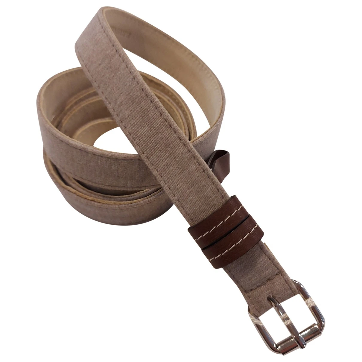Pre-owned Brunello Cucinelli Leather Belt In Grey