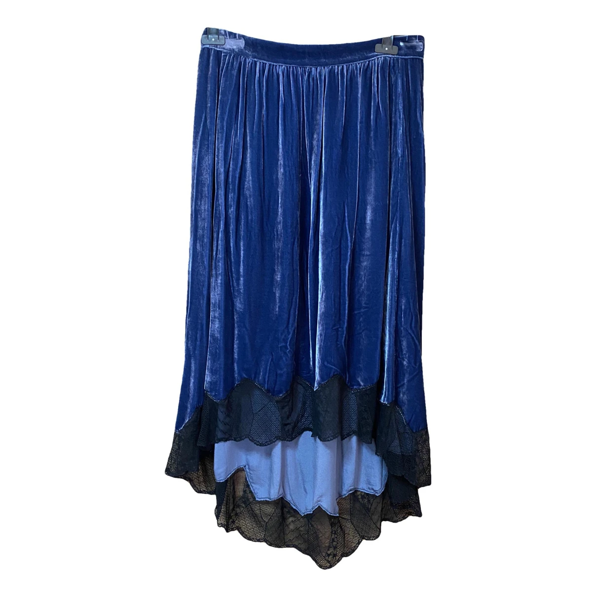 Pre-owned Zadig & Voltaire Velvet Mid-length Skirt In Blue