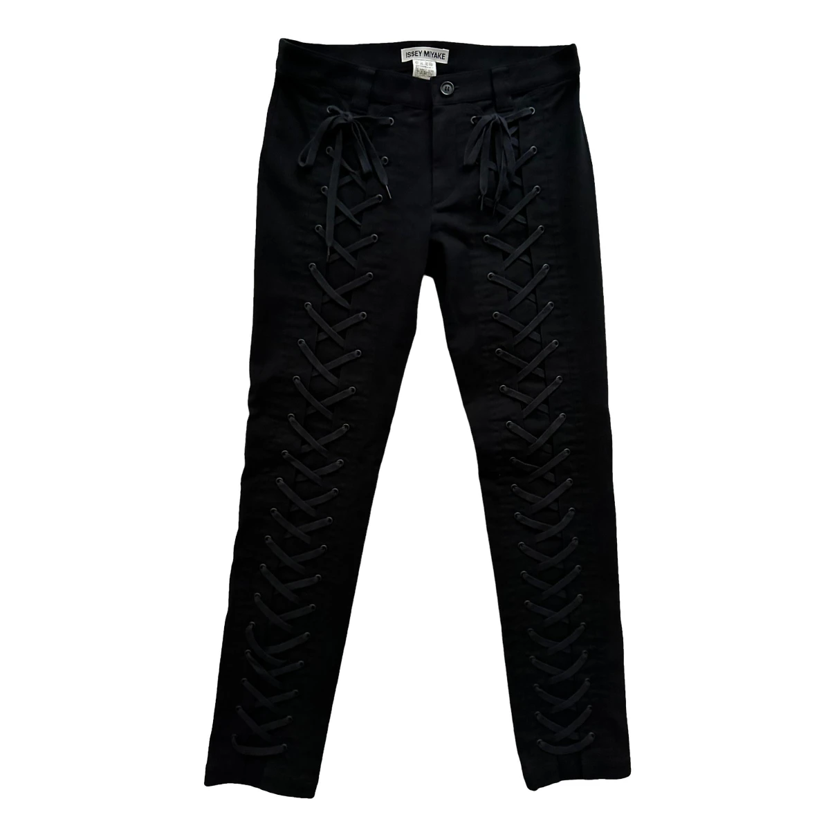 Pre-owned Issey Miyake Slim Jeans In Black