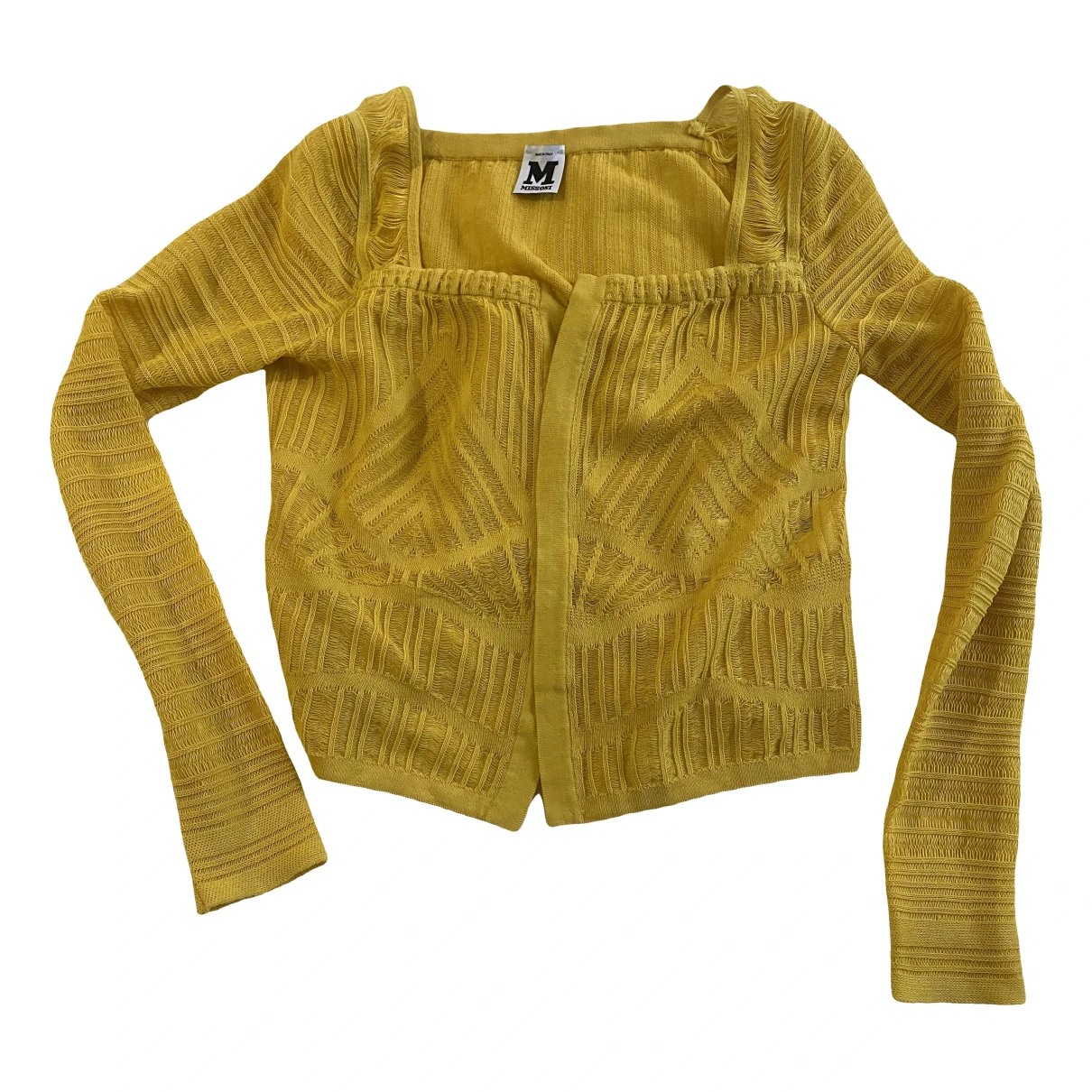 Pre-owned M Missoni Cardigan In Yellow