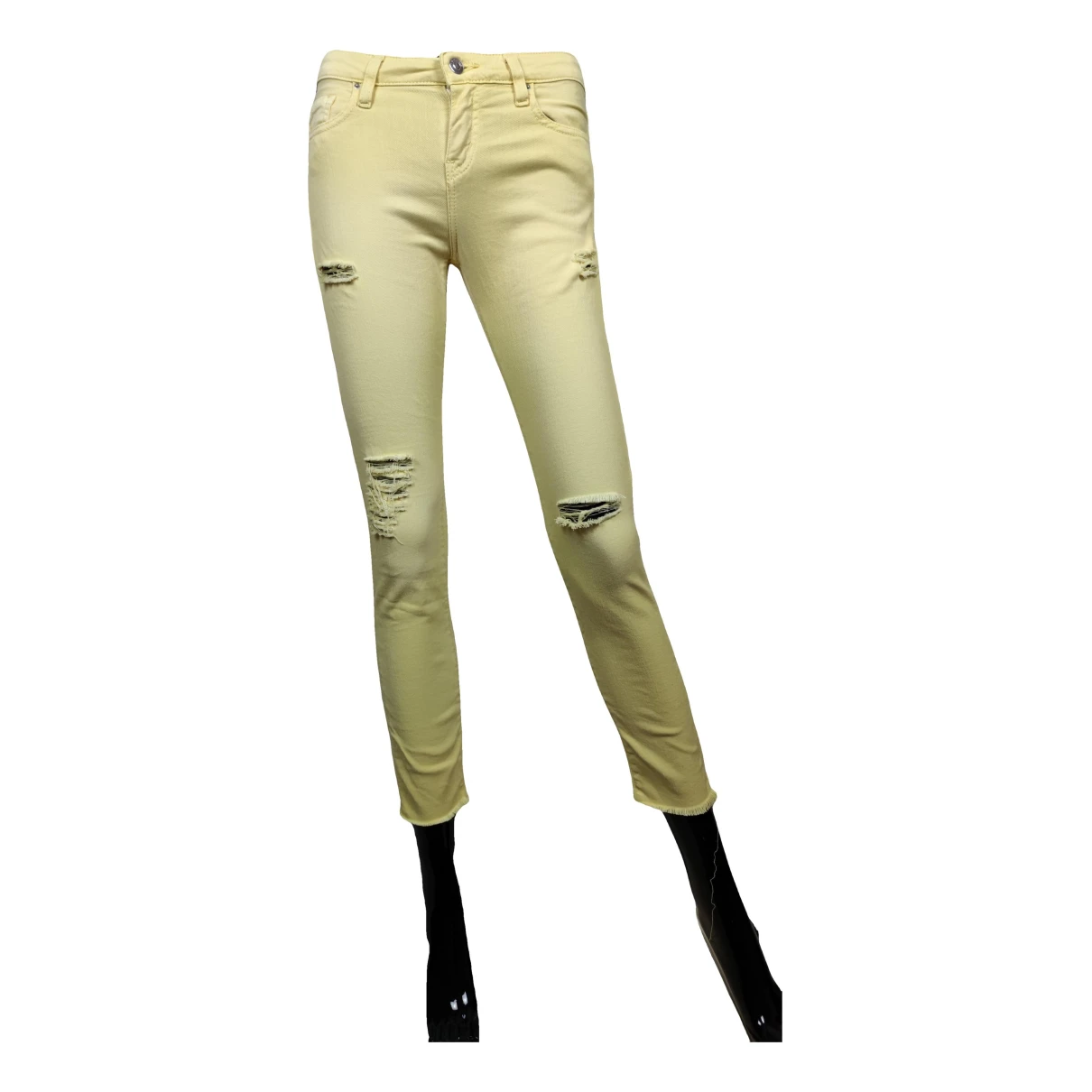 Pre-owned Iro Spring Summer 2019 Slim Jeans In Yellow