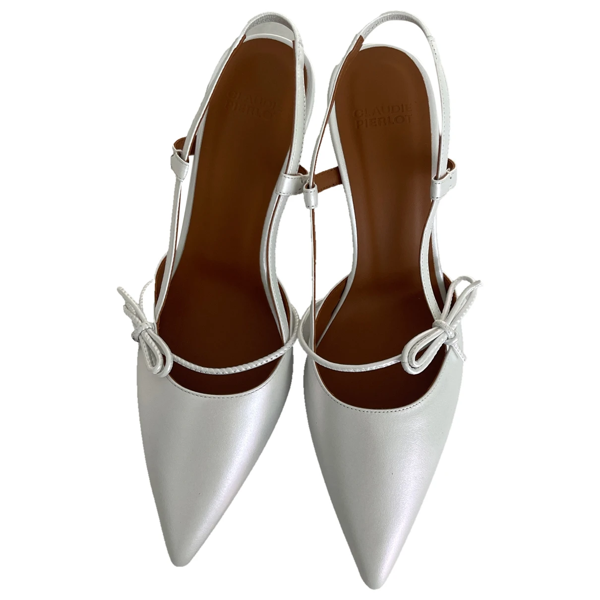 Pre-owned Claudie Pierlot Leather Heels In White