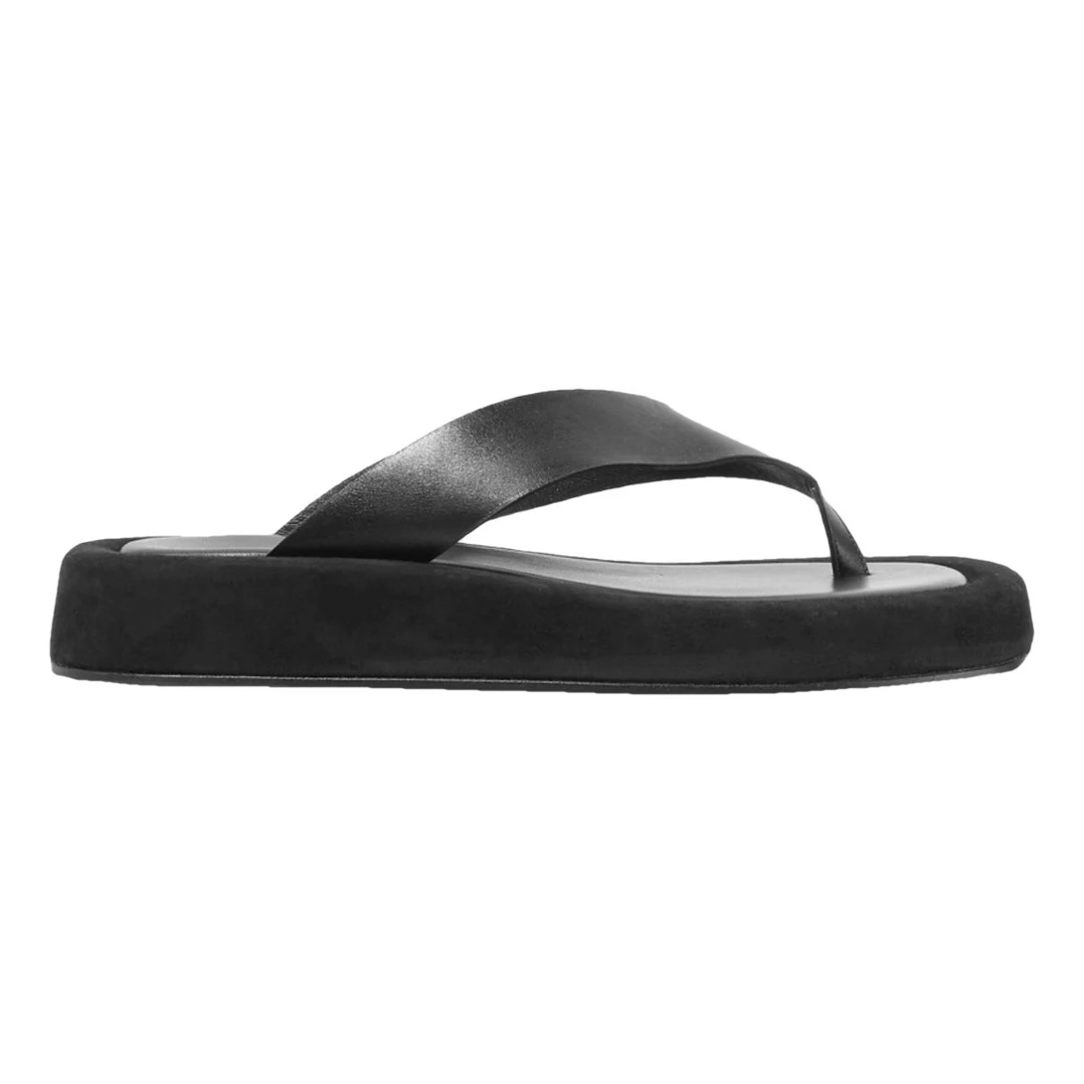 Pre-owned The Row Ginza Leather Sandal In Black