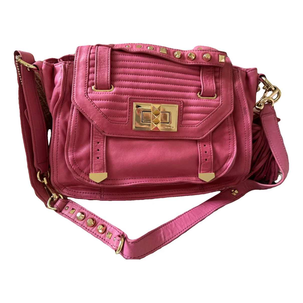 Pre-owned Juicy Couture Leather Satchel In Pink