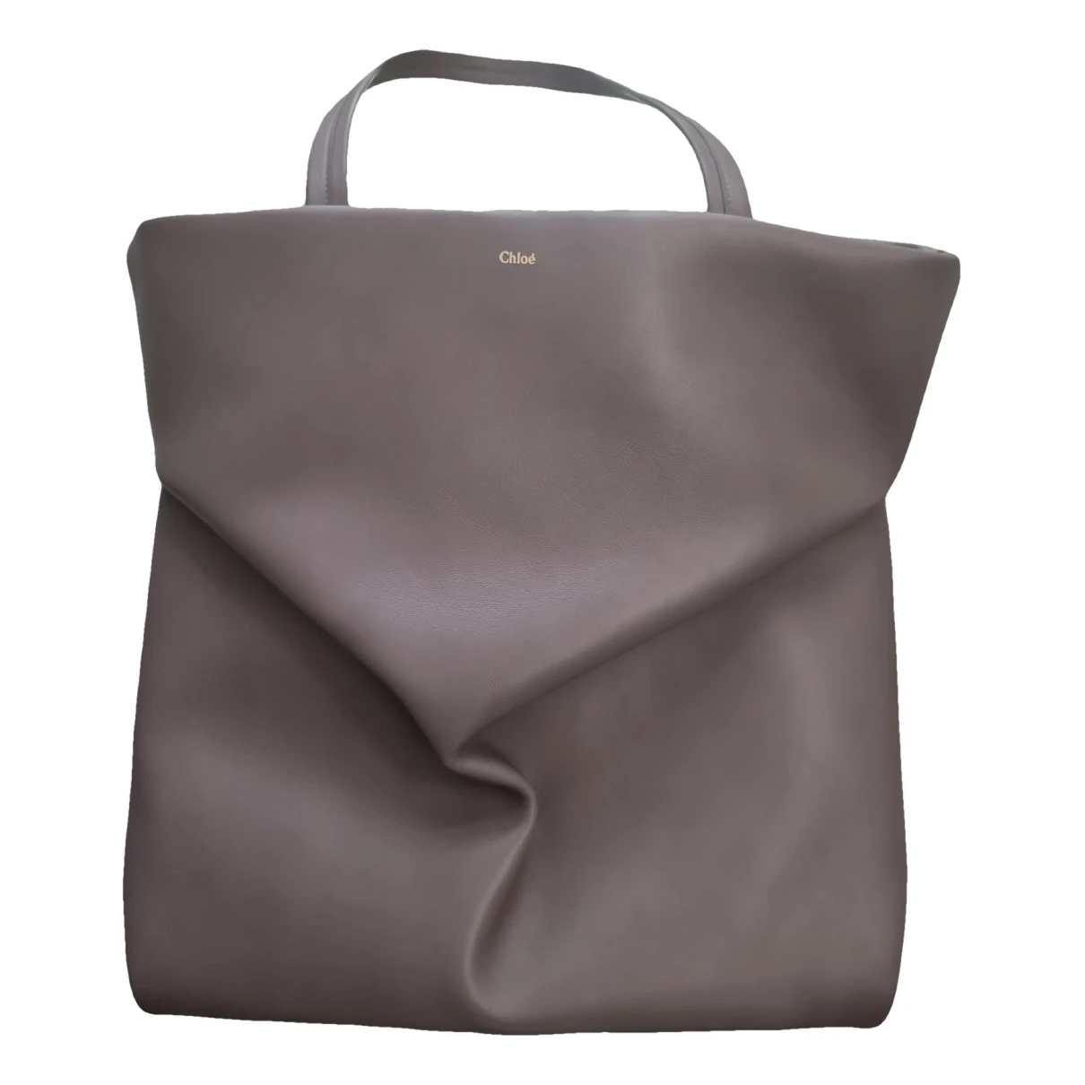 Pre-owned Chloé Leather Tote In Grey
