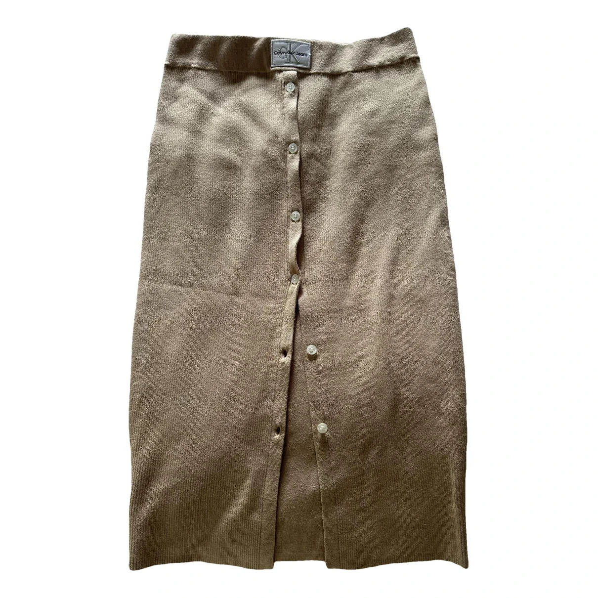 Pre-owned Calvin Klein Jeans Est.1978 Mid-length Skirt In Beige