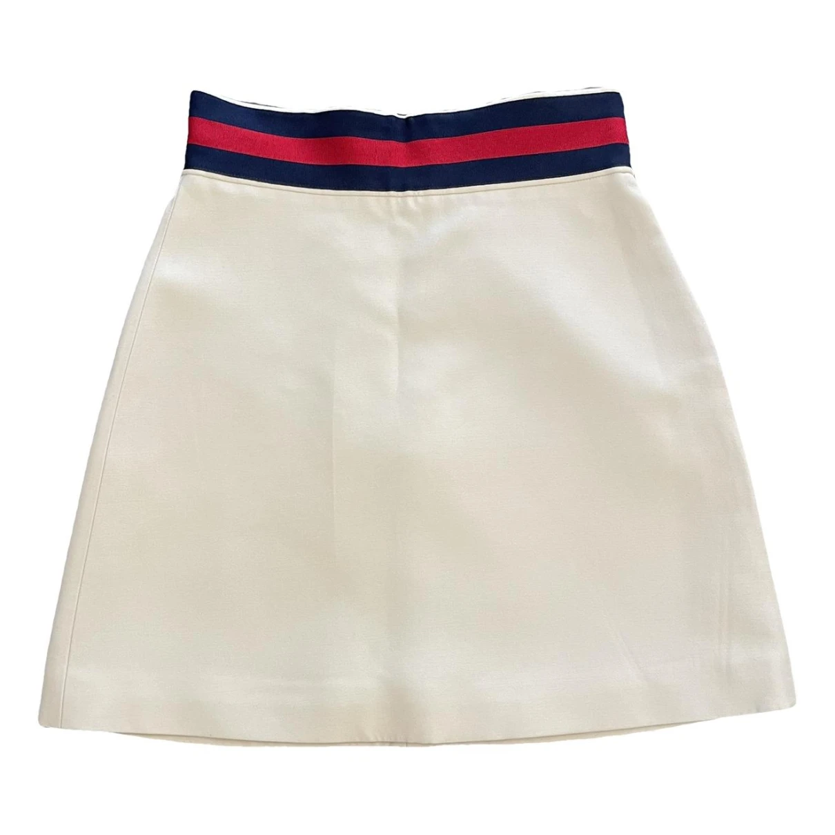 Pre-owned Gucci Wool Mini Skirt In White