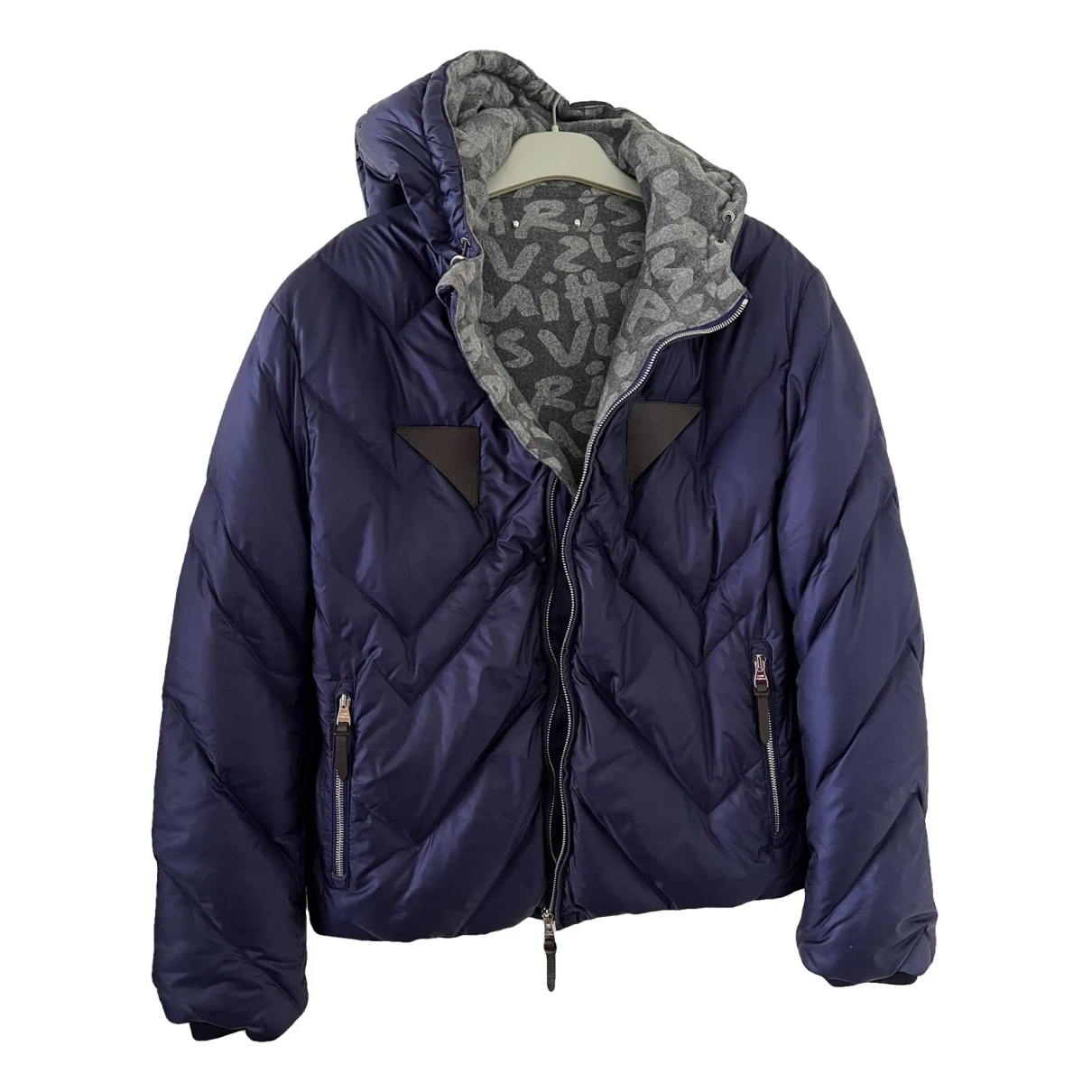 Pre-owned Louis Vuitton Cashmere Puffer In Blue