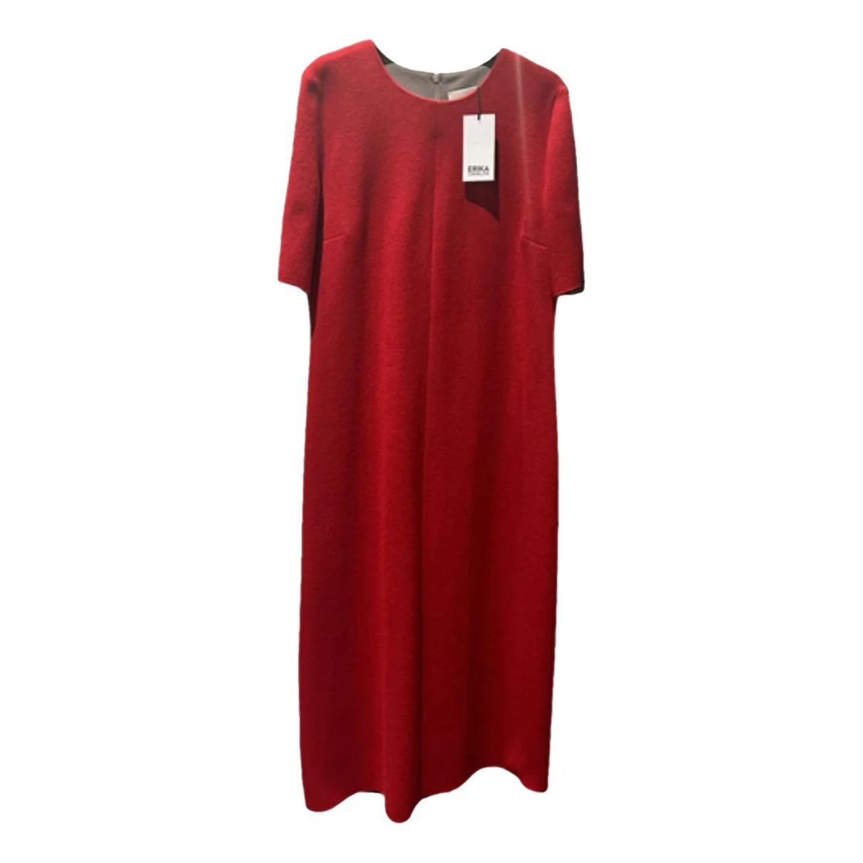 Pre-owned Erika Cavallini Wool Maxi Dress In Red