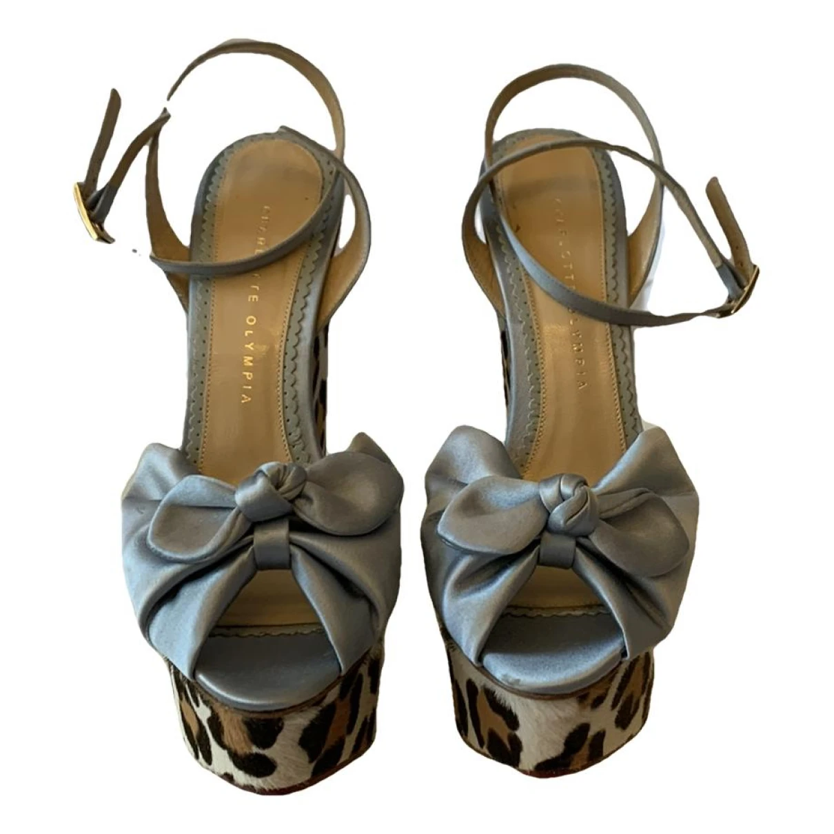Pre-owned Charlotte Olympia Pony-style Calfskin Heels In Blue