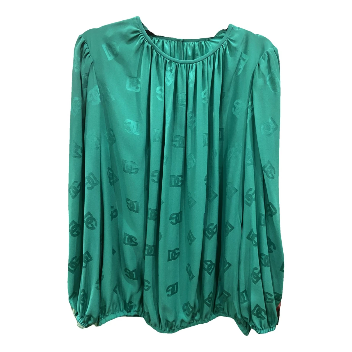 Pre-owned Dolce & Gabbana Silk Blouse In Green