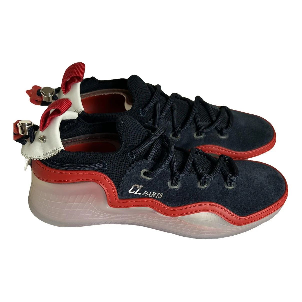 Pre-owned Christian Louboutin Low Trainers In Blue