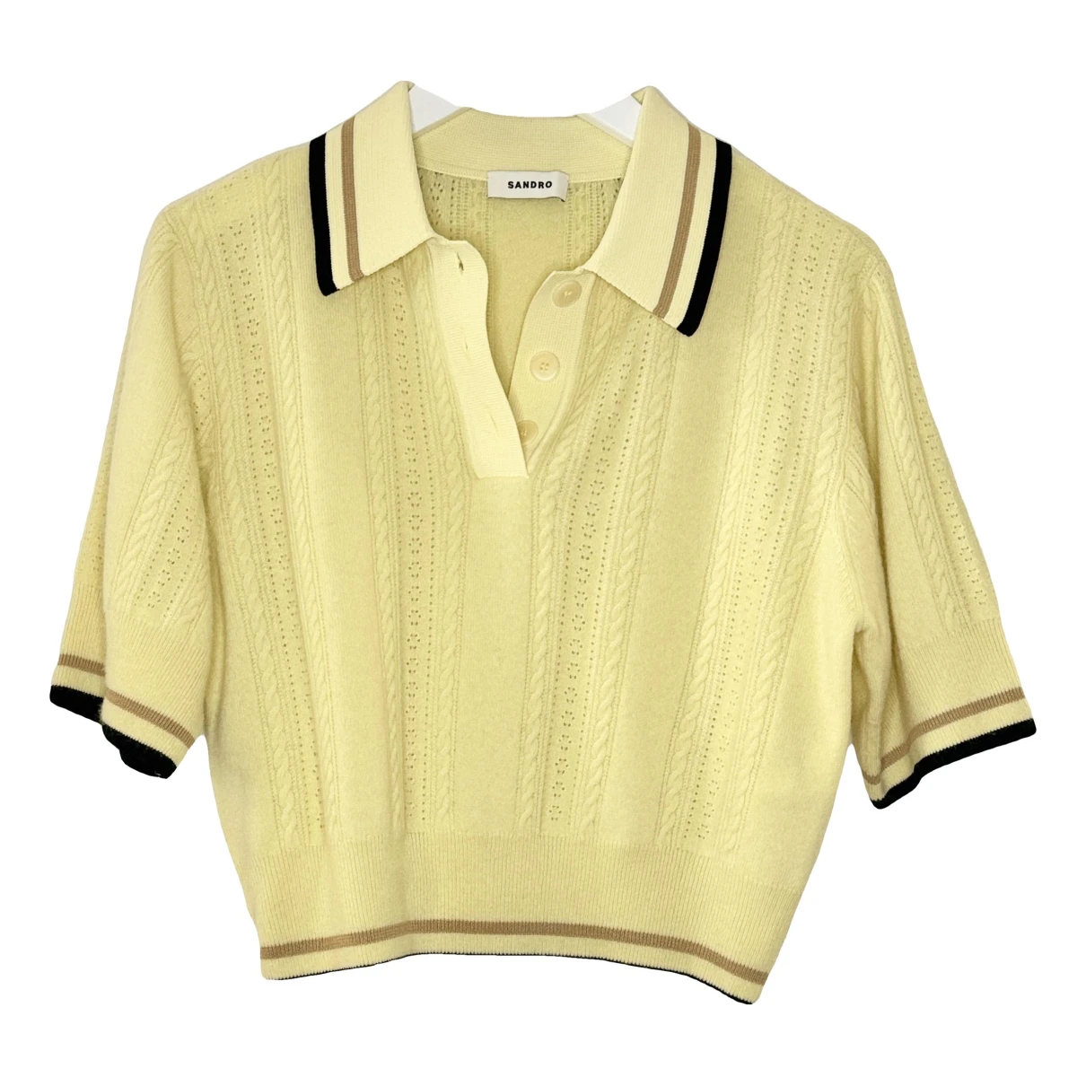 Pre-owned Sandro Wool Jumper In Yellow