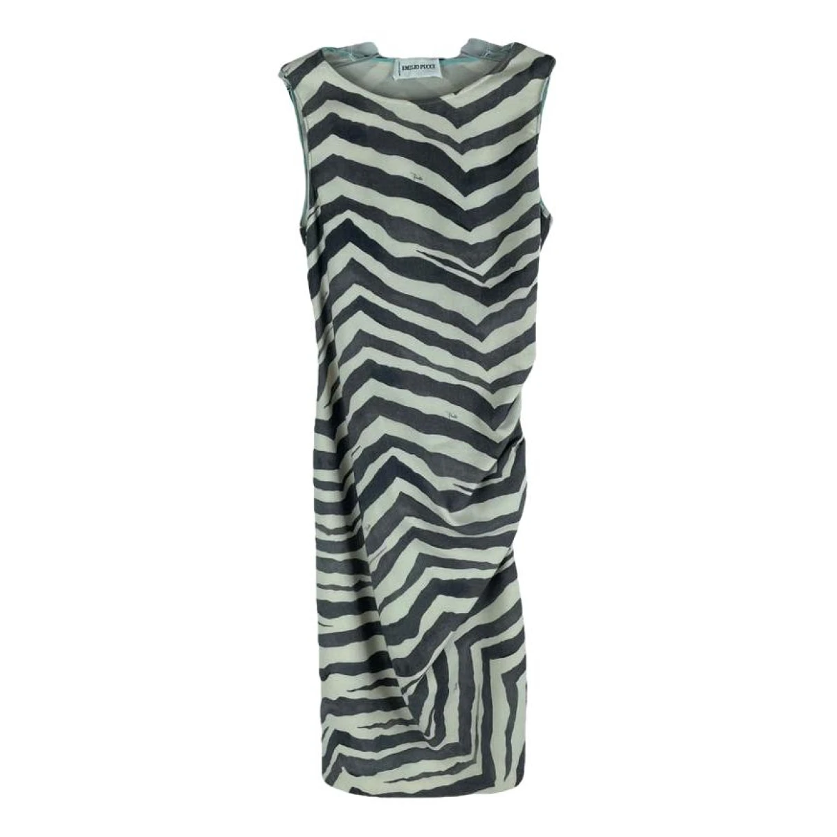 Pre-owned Emilio Pucci Wool Mid-length Dress In Grey