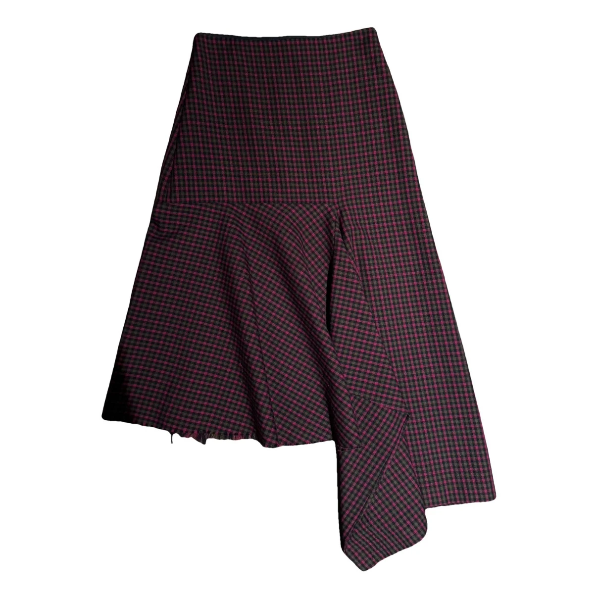Pre-owned Balenciaga Wool Mid-length Skirt In Red