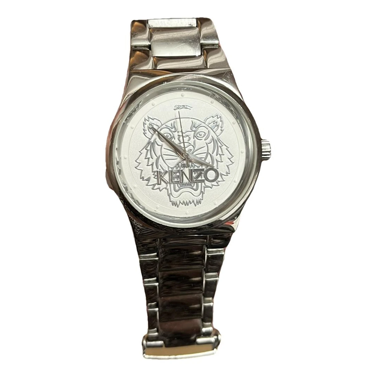 Pre-owned Kenzo Tiger Watch In Silver