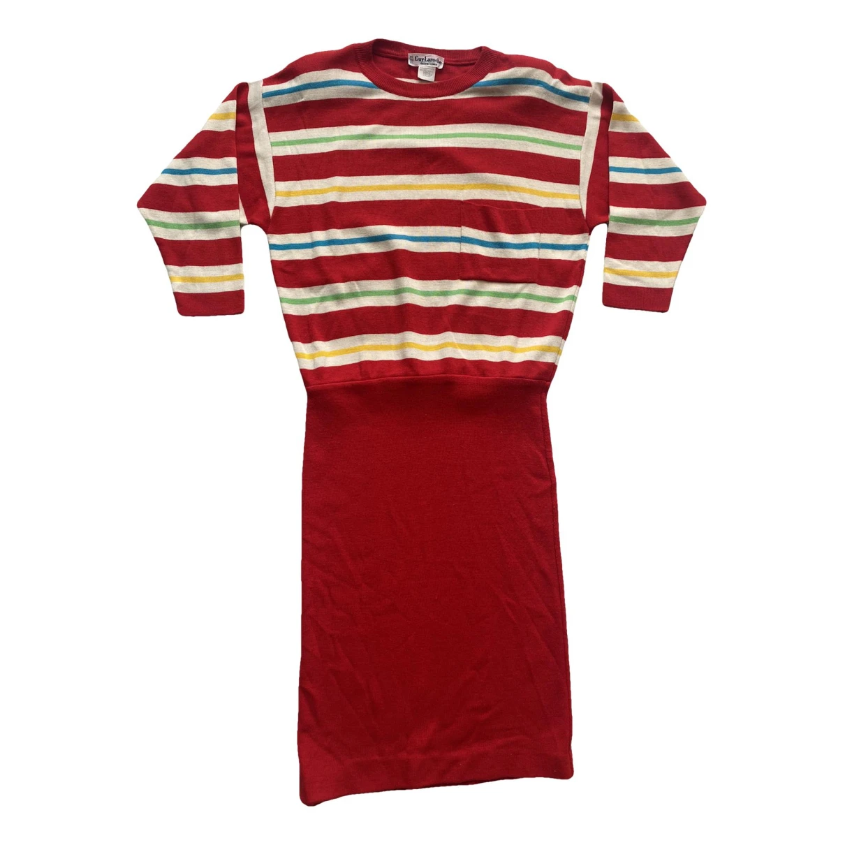 Pre-owned Guy Laroche Wool Mid-length Dress In Red