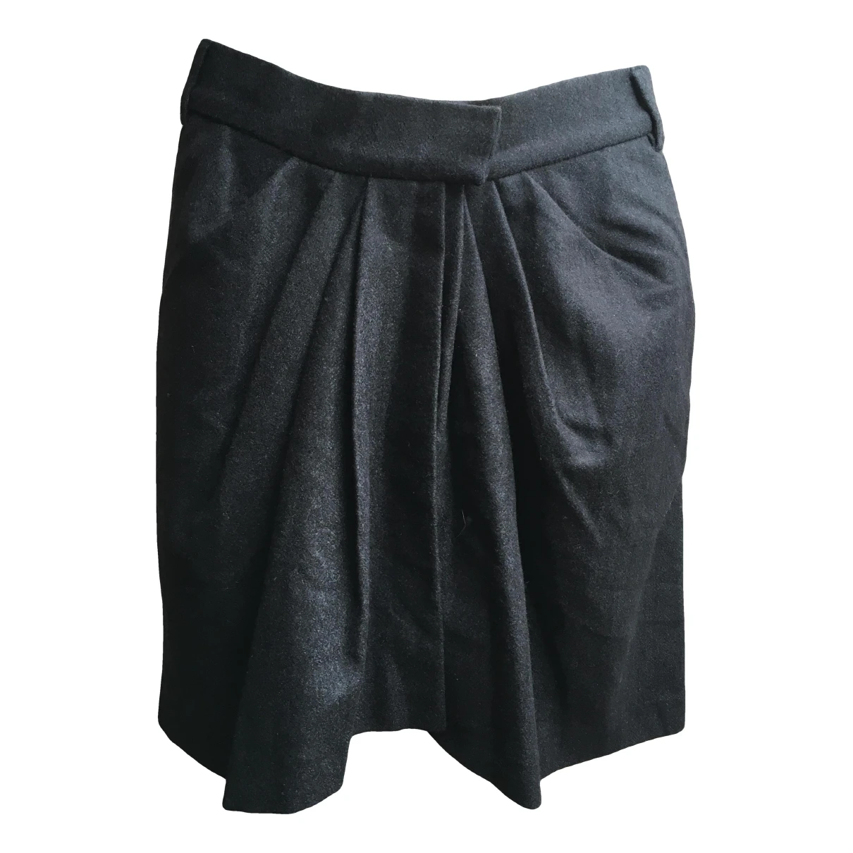Pre-owned Isabel Marant Wool Mini Skirt In Anthracite