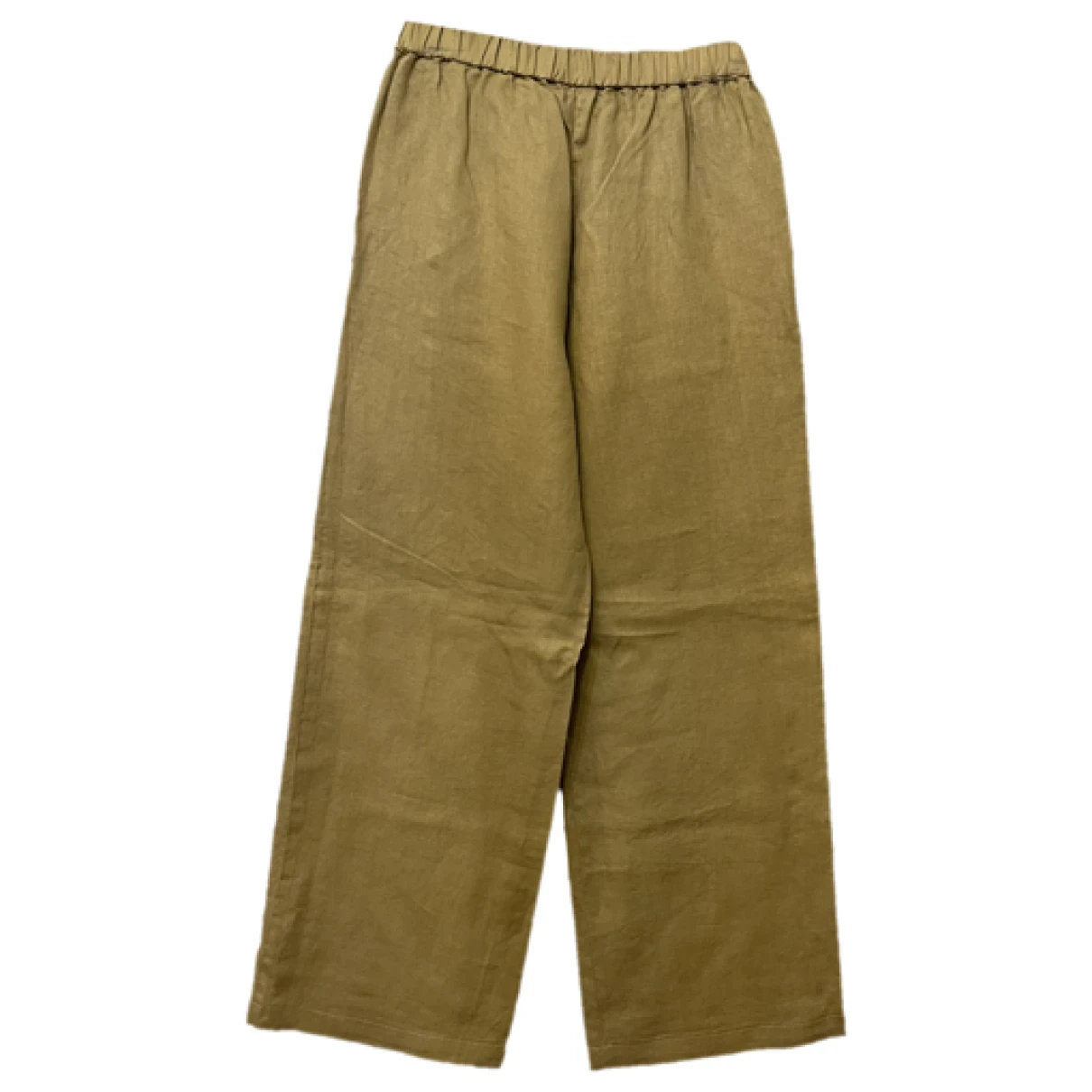 Pre-owned Aspesi Linen Trousers In Green
