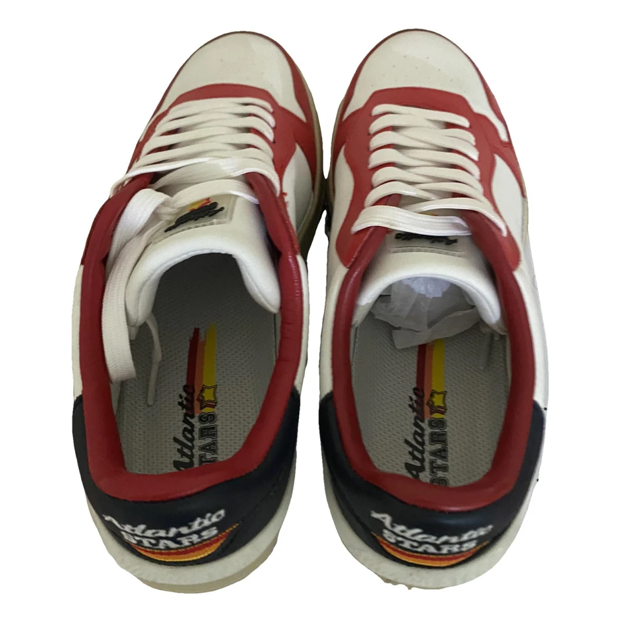 Pre-owned Atlantic Stars Leather Trainers In White