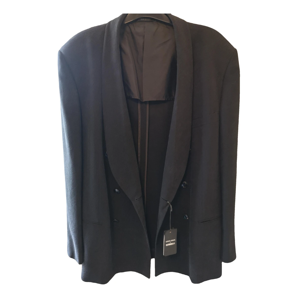 Pre-owned Giorgio Armani Wool Jacket In Anthracite
