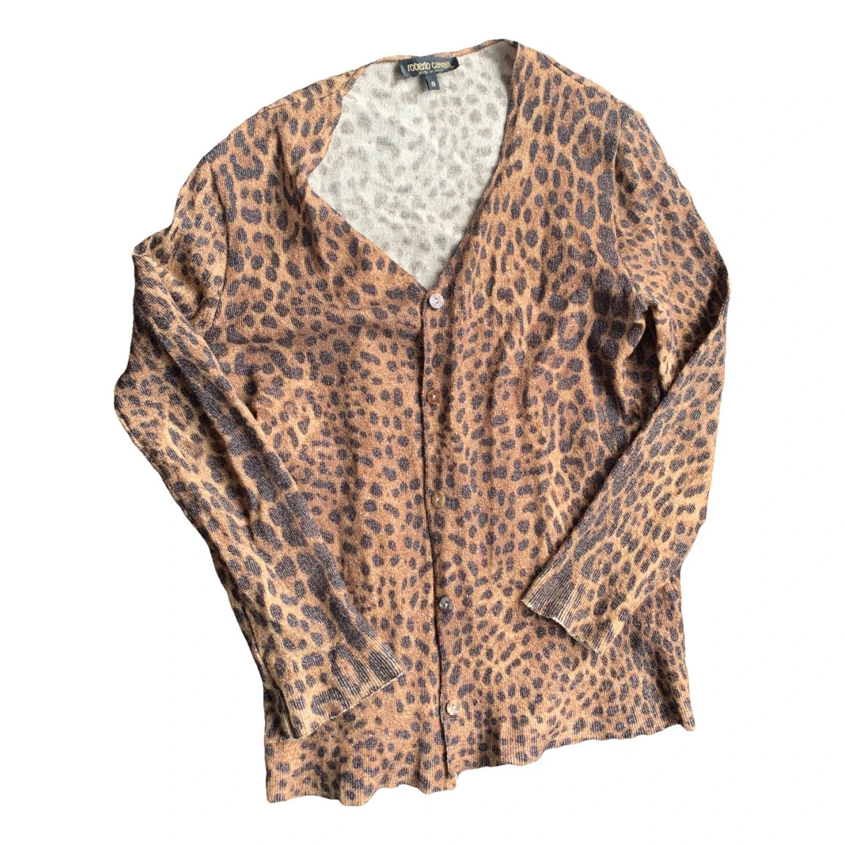 Pre-owned Roberto Cavalli Wool Cardigan In Other