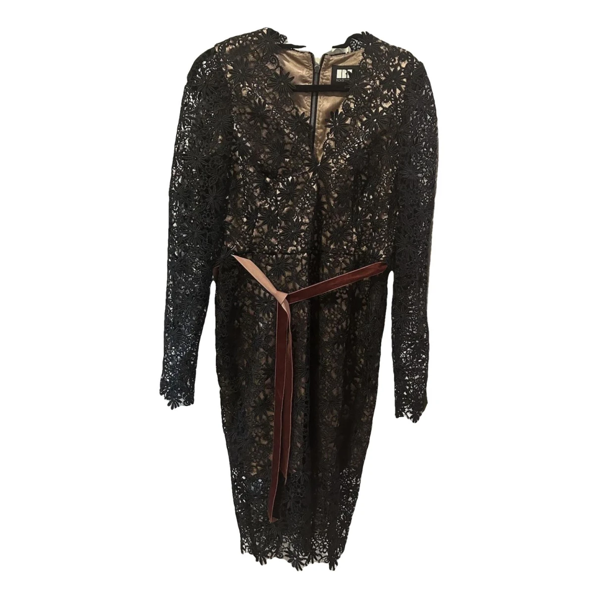 Pre-owned Roksanda Ilincic Lace Mid-length Dress In Black