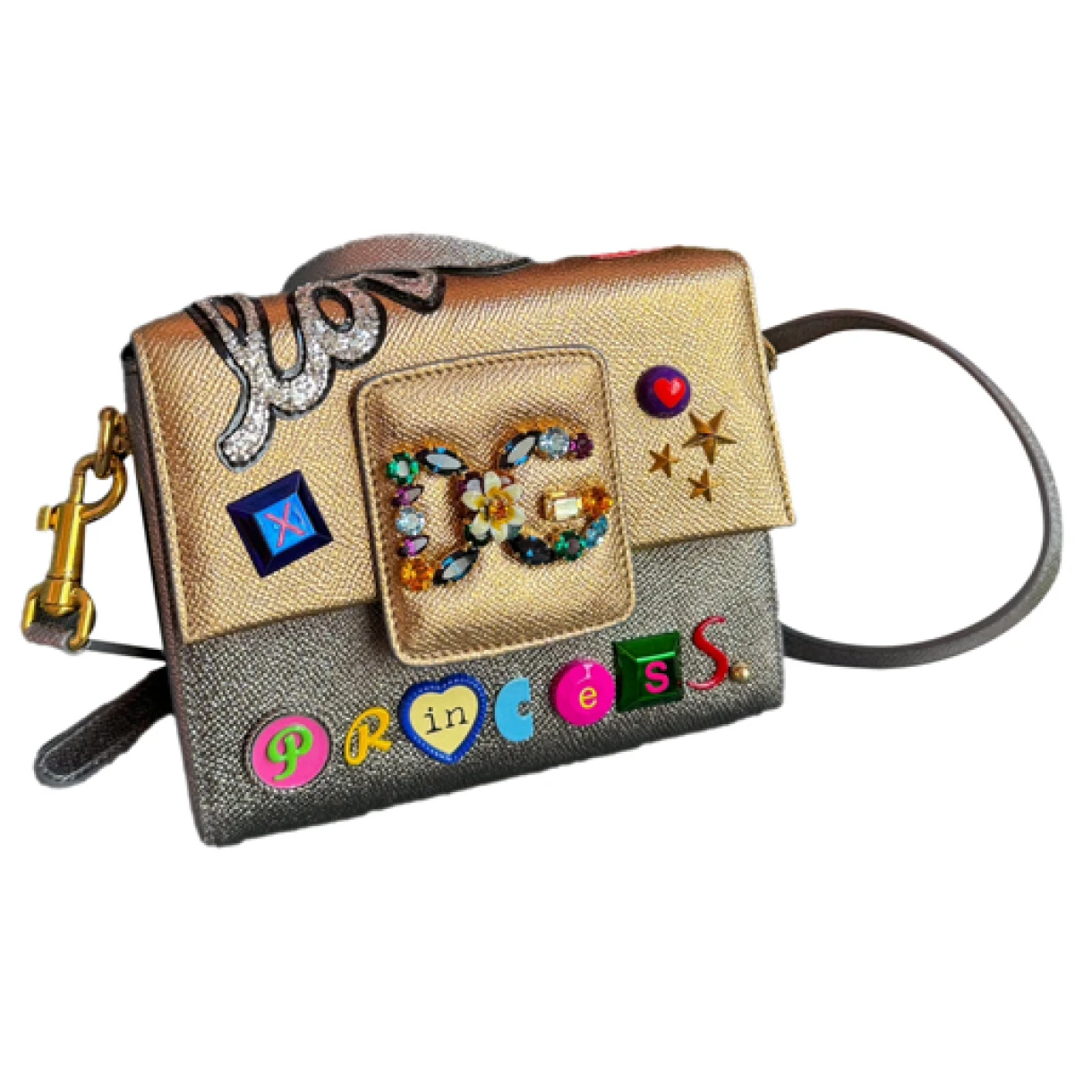 Pre-owned Dolce & Gabbana Leather Clutch Bag In Multicolour