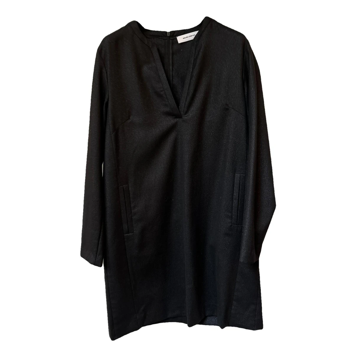 Pre-owned Mauro Grifoni Wool Mini Dress In Black