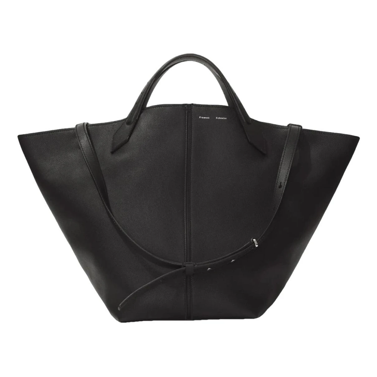 Pre-owned Proenza Schouler Ps1 Leather Tote In Black