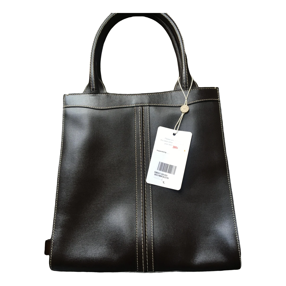 Pre-owned Valextra Leather Tote In Brown