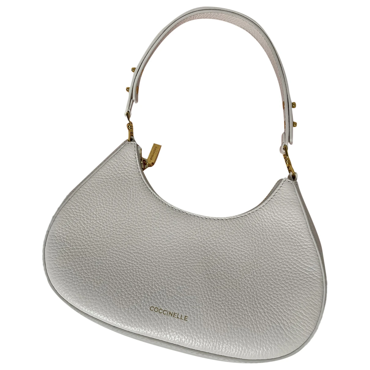 Pre-owned Coccinelle Leather Mini Bag In White