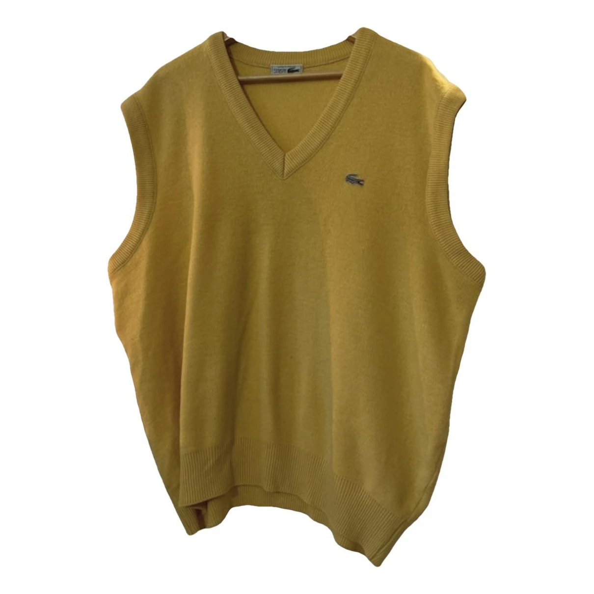 Pre-owned Lacoste Wool Vest In Yellow
