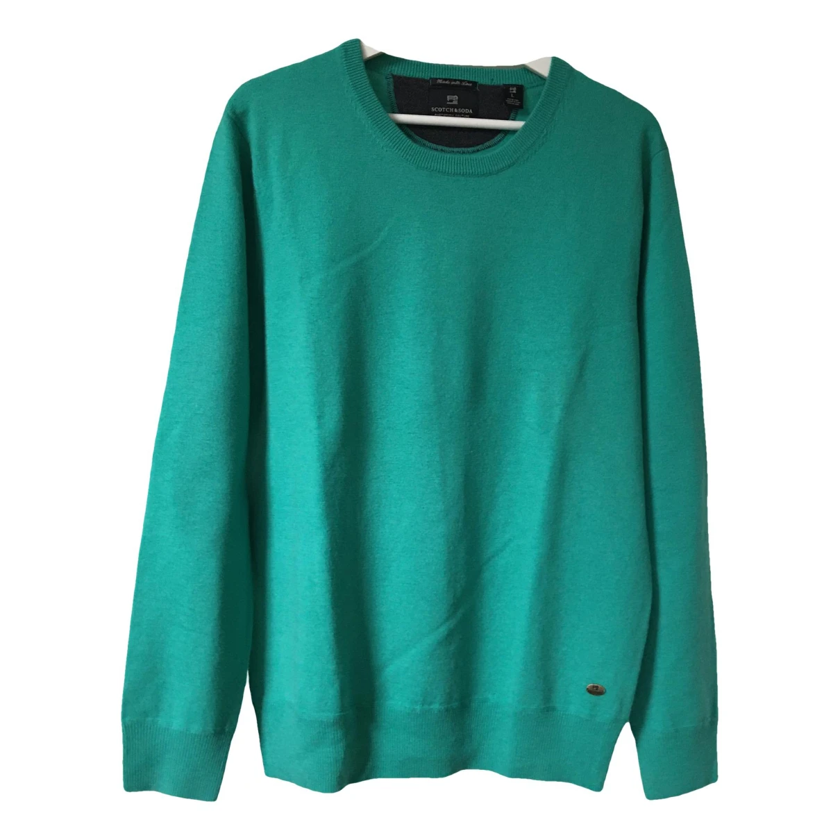 Pre-owned Scotch & Soda Wool Pull In Turquoise