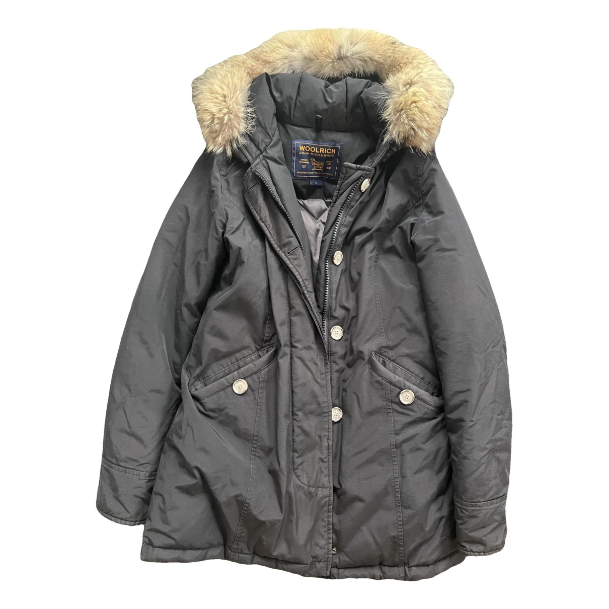 Pre-owned Woolrich Wool Caban In Black