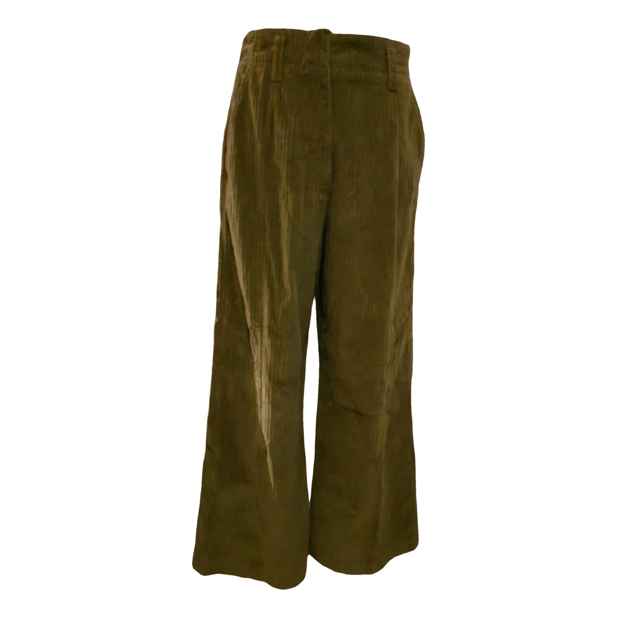 Pre-owned Masscob Velvet Straight Pants In Khaki